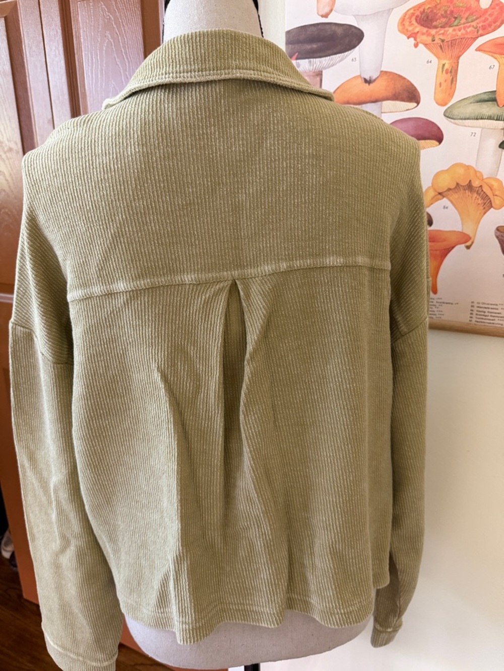 Pilcro Olive Green Corduroy Utility Jacket - Picture 5 of 5